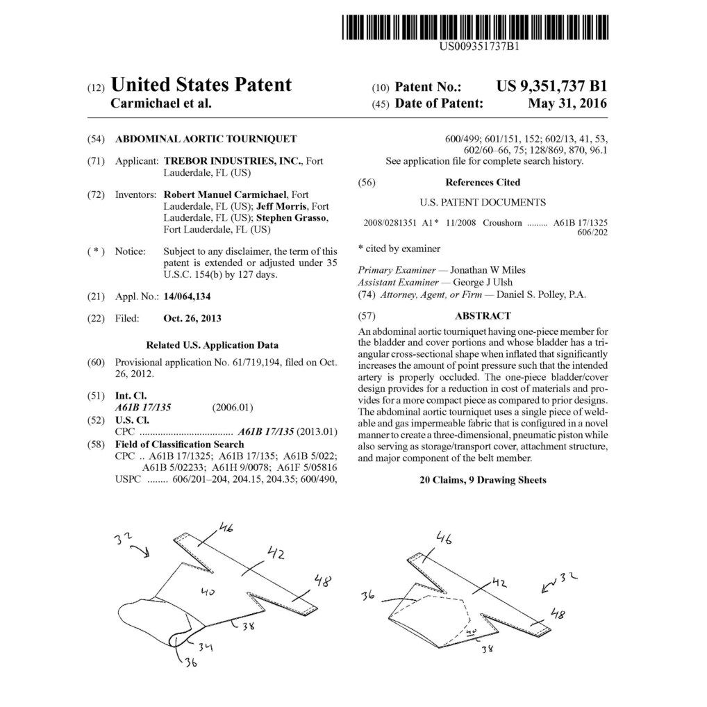 Abdominal Aortic Tourniquet Patent - Robert Carmichael